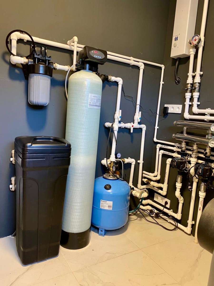 Монтаж грязевика , многофукционального фильтра и фильтра ВВ10